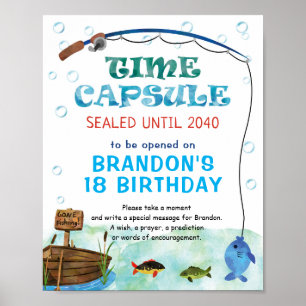 Gevist 'Birthday Time Capsule', 'O-fish-ally party Poster