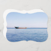 Gevist boot in een rustig zee kaart (Voorkant / Achterkant)