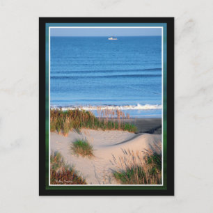 Gevist boot nabij de horizon briefkaart