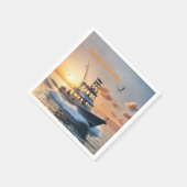 Gevist Boot Verjaardag Servet (Hoek)