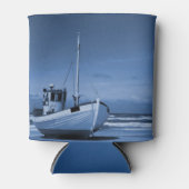 Gevist bootblauwe strand blikjeskoeler (Voorkant)