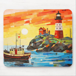 Gevist Bootconcept Abstract Kleurrijk Zee Muismat