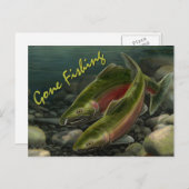 Gevist Briefkaart Beer Aangepaste zalmvis Briefkaa (Voorkant / Achterkant)