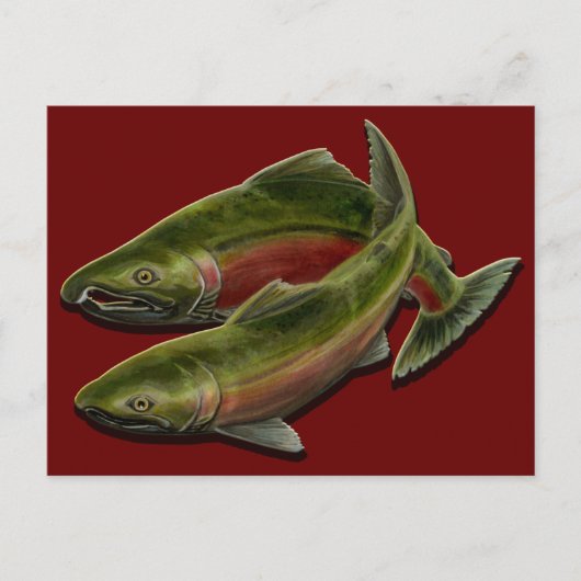 Gevist Briefkaart Beer Aangepaste zalmvis Briefkaa (Voorkant)