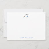 Gevist briefpapier - gepersonaliseerde visbriefkaa notitiekaartje (Voorkant)