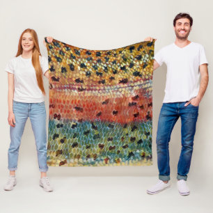 Gevist bronforel fleece deken