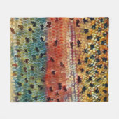 Gevist bronforel fleece deken (Voorkant (Horizontaal))