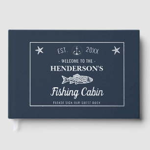 Gevist Cabin Anchors Vis Custom Welkom Zilver Gastenboek