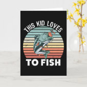 Gevist cadeau voor kinderen Kinder vispan Kaart (Gele Bloem)