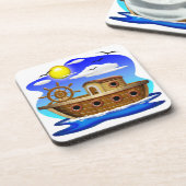 Gevist Cartoon Bier Onderzetter (Linkerzijde)