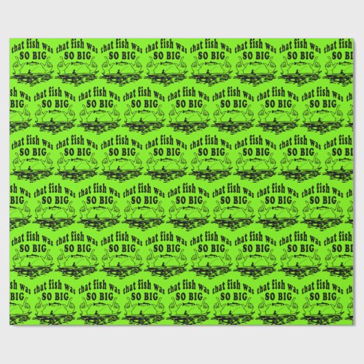 Gevist dat die vis zo groot grappig was cadeaupapier (Vlak)