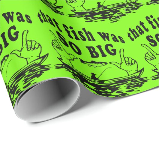 Gevist dat die vis zo groot grappig was cadeaupapier (Rol Hoek)