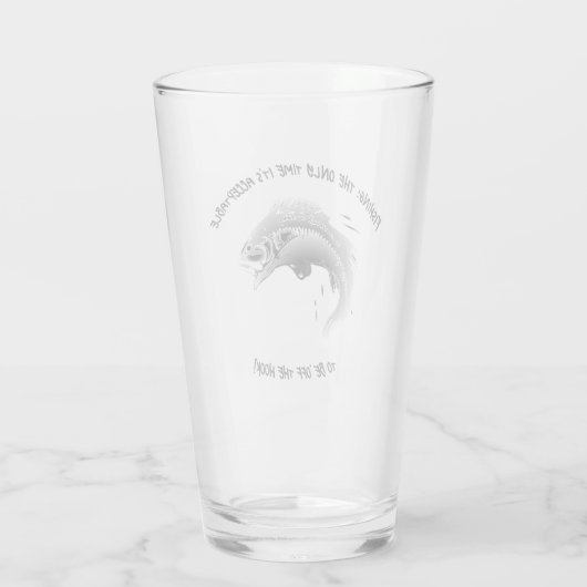 Gevist: De enige keer dat het... - Vissen Beer Glas (Achterkant)