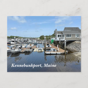 Gevist dokken in Kennebunkport Maine Feestdagenkaart