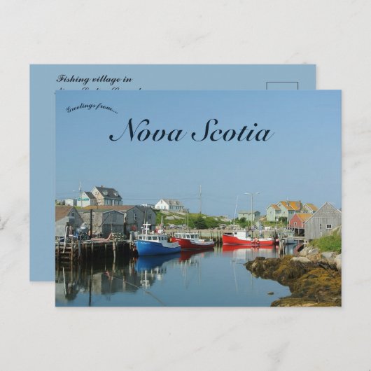 Gevist dorp in Nova Scotia Briefkaart (Voorkant / Achterkant)