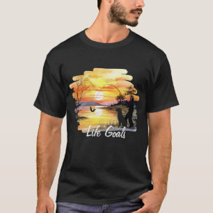 Gevist en Hondenliefhebber "Life Goals" Trendy Sun T-shirt