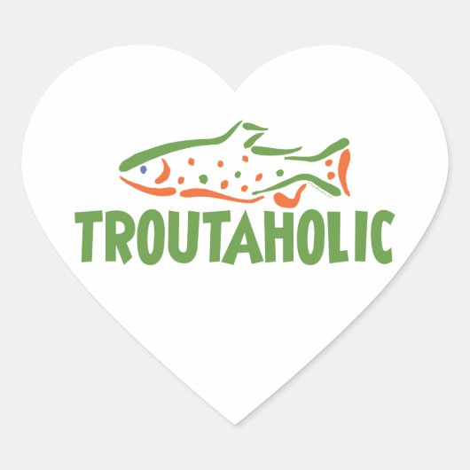 Gevist forel hart sticker (Voorkant)