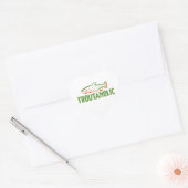 Gevist forel hart sticker (Envelop)