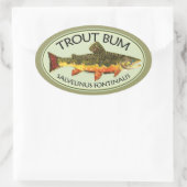 Gevist forel ovale sticker (Tas)