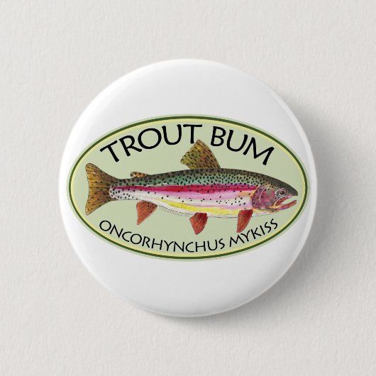 Gevist forel ronde button 5,7 cm (Voorkant)