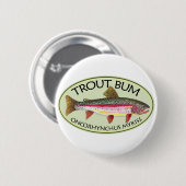 Gevist forel ronde button 5,7 cm (Voorkant /achterkant)