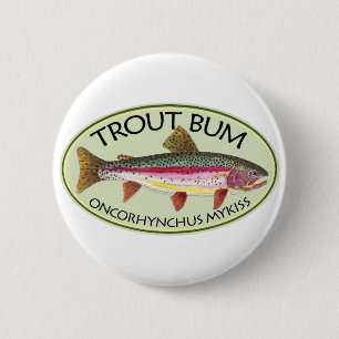 Gevist forel ronde button 5,7 cm