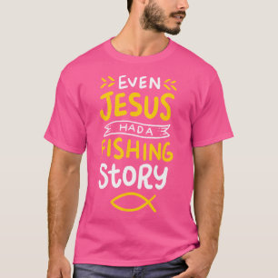 Gevist Funny Jesus Vist-Trip Christelijke visserij T-shirt
