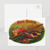  Gevist gear Cigar Label Art, Zee Robin Briefkaart (Voorkant / Achterkant)
