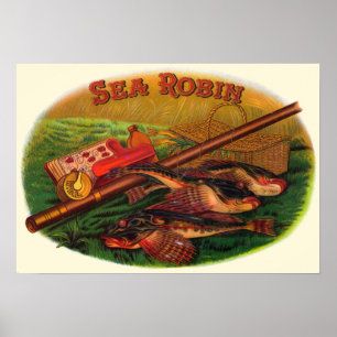 Gevist gear Cigar Label Art, Zee Robin Poster