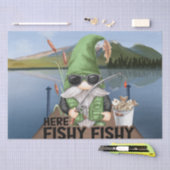 Gevist Gnome "here Fishy Fishy"-loskoppeling Tissuepapier (Craft)