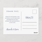 Gevist Haak Afbeelding Briefkaart bruiloft Dank u (Achterkant)