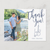 Gevist Haak Afbeelding Briefkaart bruiloft Dank u (Voorkant)