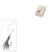 Gevist haak rubberen stempel (Gestempeld)