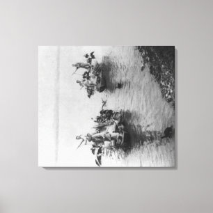 Gevist in het Grand Canal in Soo-chow China Canvas Afdruk