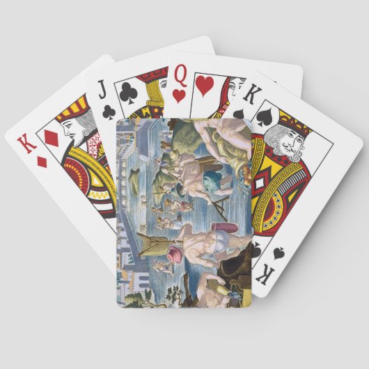 Gevist in Shallow Waters Using Nets, bord 96 voor Speelkaarten (Achterkant)