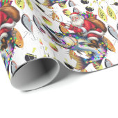 Gevist kerstliefhebbers met Sinterklaasvis Cadeaupapier (Rol Hoek)