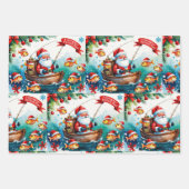 Gevist kerstthema inpakpapier vel (Voorkant)