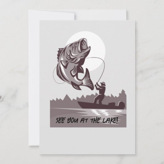 Gevist Lake Fisherman 60ste verjaardag Kaart (Achterkant)