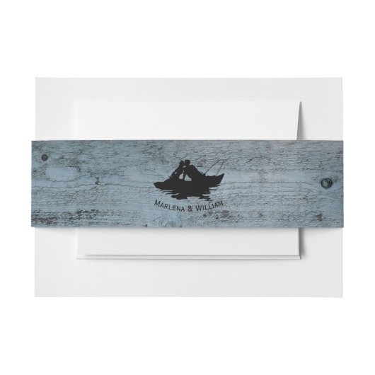 Gevist liefhebbers Hout Uitnodigingen Wikkel (Voorkant Voorbeeld)