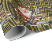 Gevist liefhebbers van kerstman cadeaupapier (Rol Hoek)