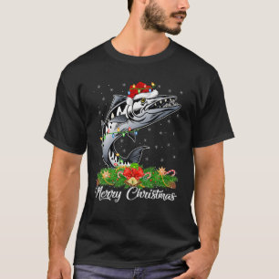 Gevist Lover Matching Santa Hat Barracuda Fish Ch T-shirt