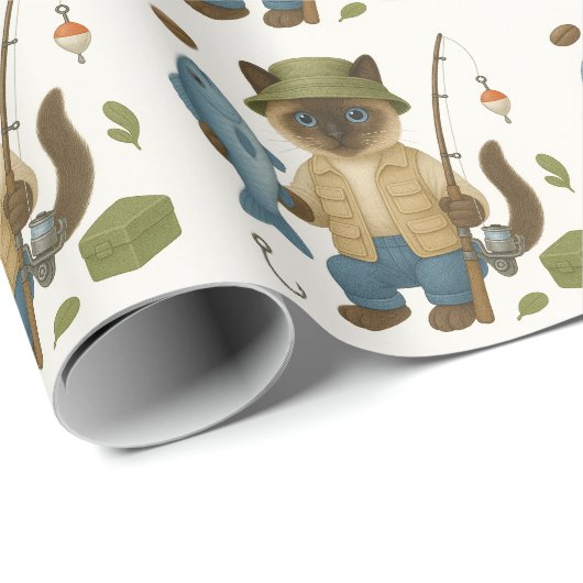 Gevist Lover waterverf voor Cat Lovers Cadeaupapier (Rol Hoek)