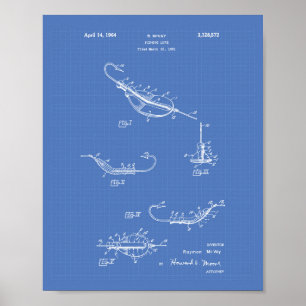 Gevist Lure 1964 Patent Art Blueprint Poster