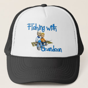 Gevist met kleinzoon Vissen Shirt Trucker Pet