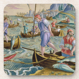 Gevist met nesten en stammen in de baai van Napel Onderzetter