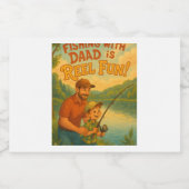 Gevist met papa is echt leuk! sparkling wijnetiket (Enkel label)