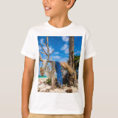 Gevist netten die op het strand drogen t-shirt (Voorkant)