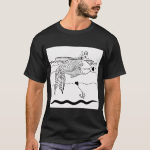 Gevist om te vissen t-shirt