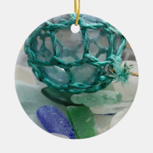 Gevist op glas, Alaska Keramisch Ornament (Voorkant)