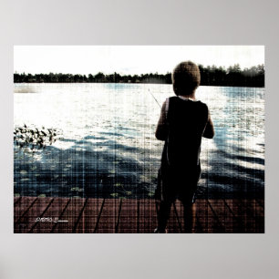 Gevist op zonsondergang poster